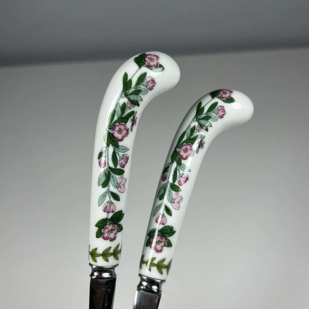 PORTMEIRION Botanical Garden Rhododendron 2PC Salad Servers